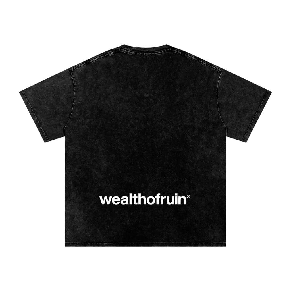 Snow Washed Oversized Cotton T-Shirt