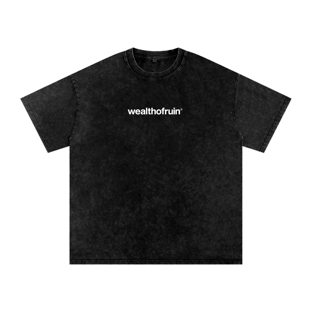 Snow Washed Oversized Cotton T-Shirt