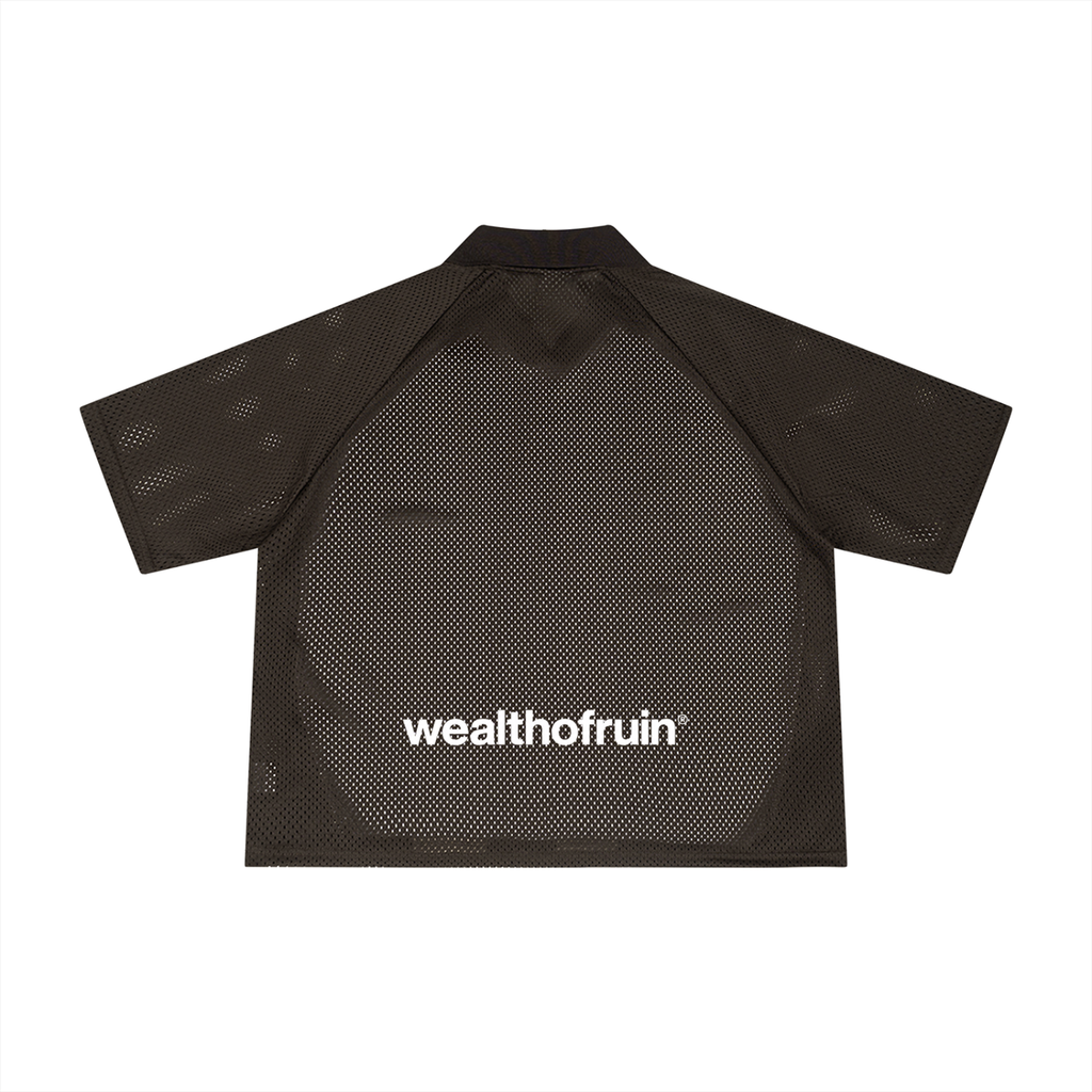Unisex Striped Mesh Boxy Soccer Jersey