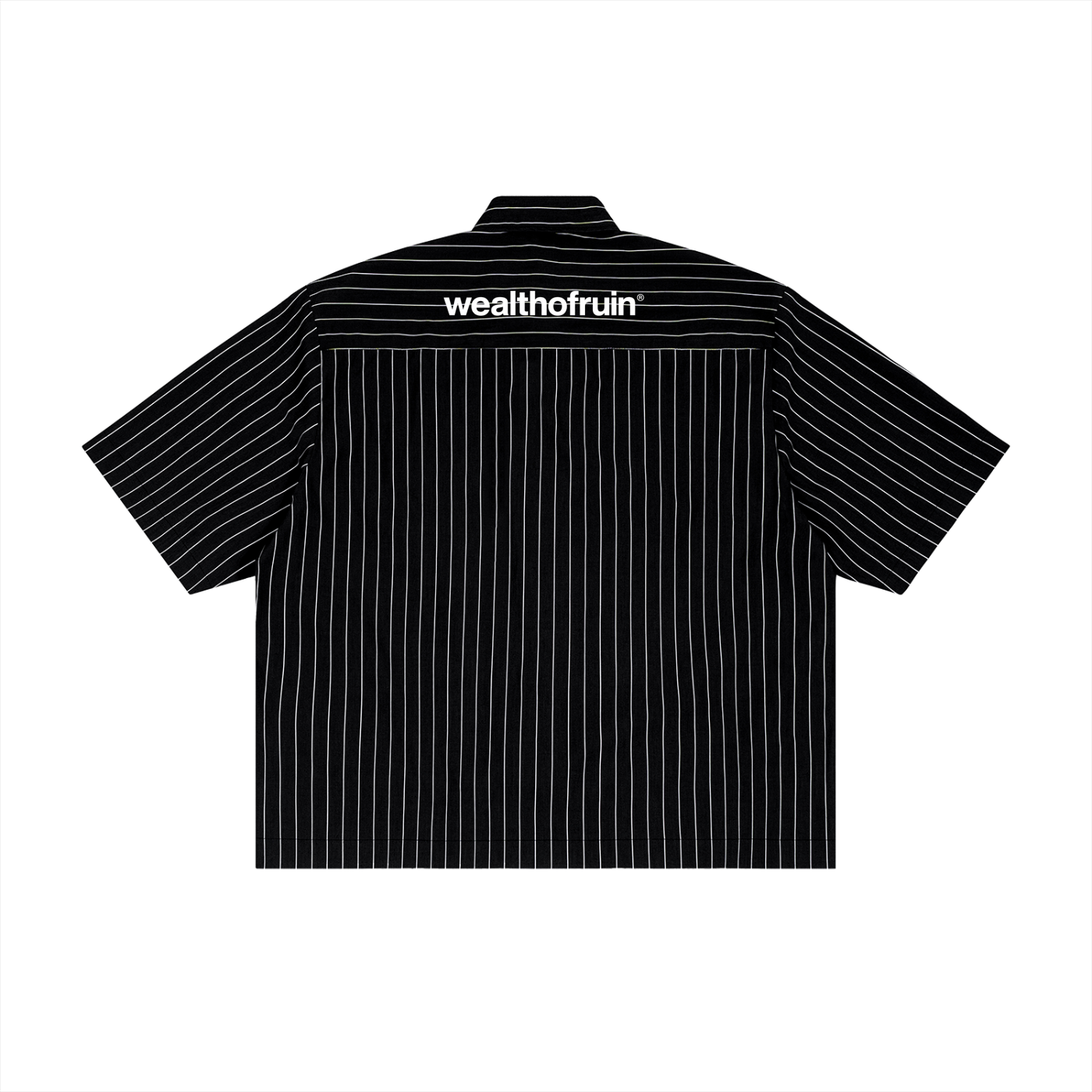 Unisex Striped Boxy Button-Up Shirt