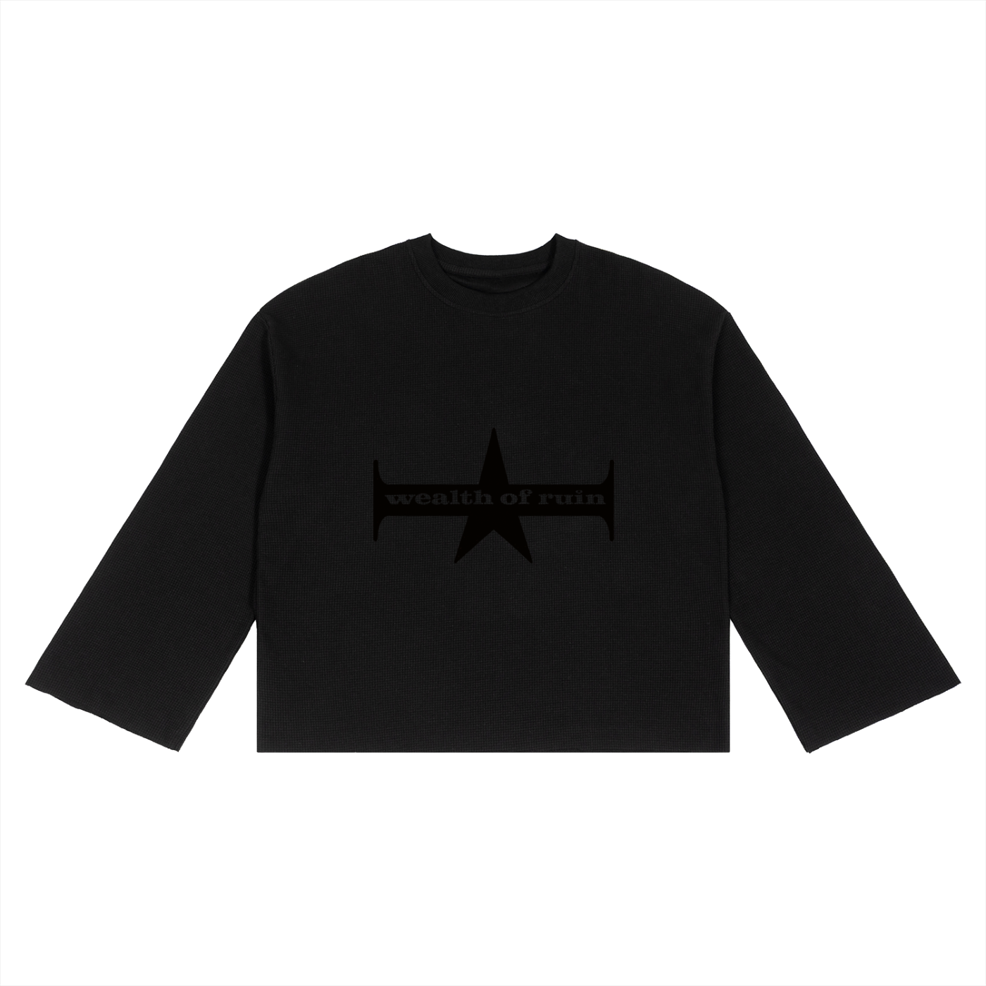 Unisex Waffle Raw Edge T-Shirt