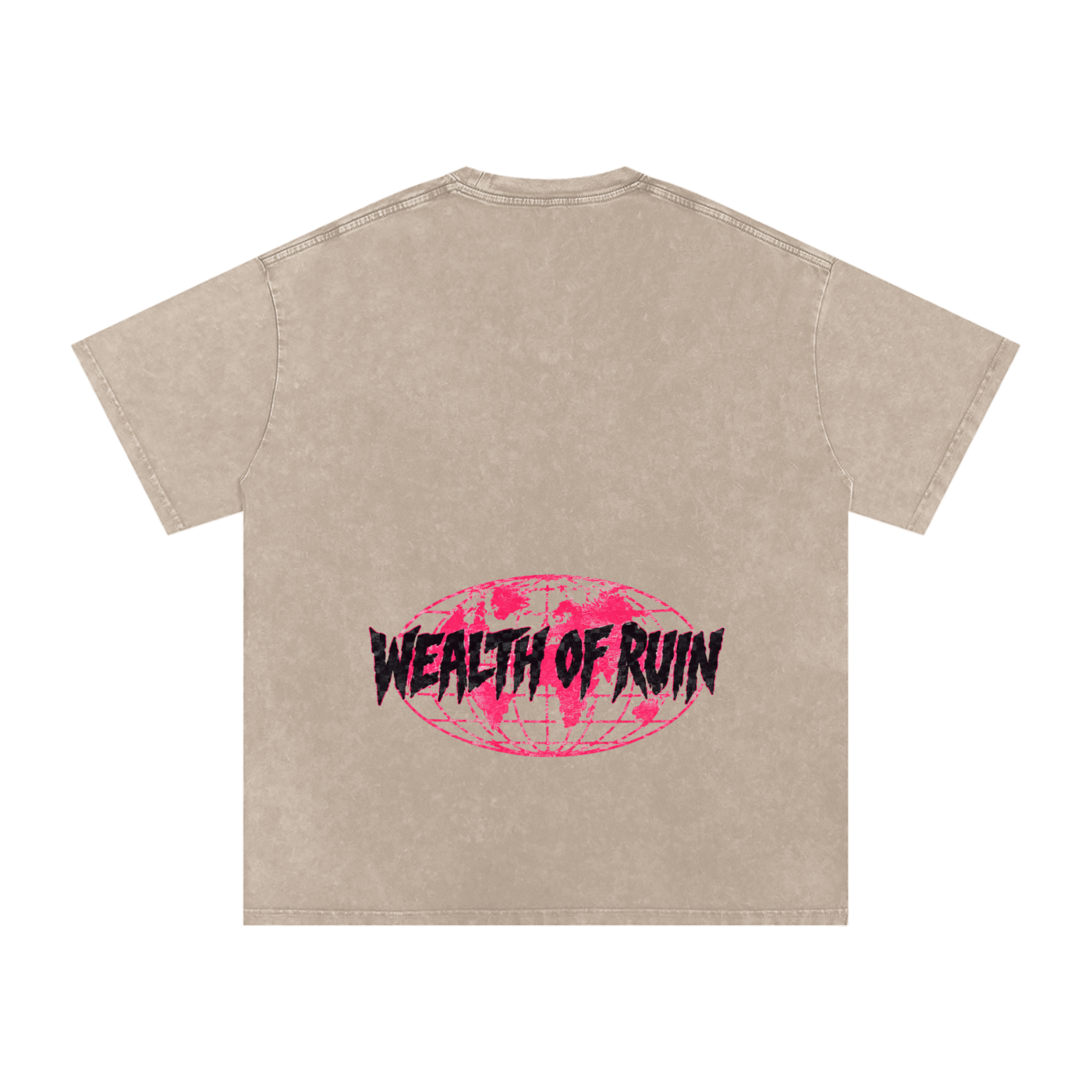 Snow Washed Oversized Cotton T-Shirt