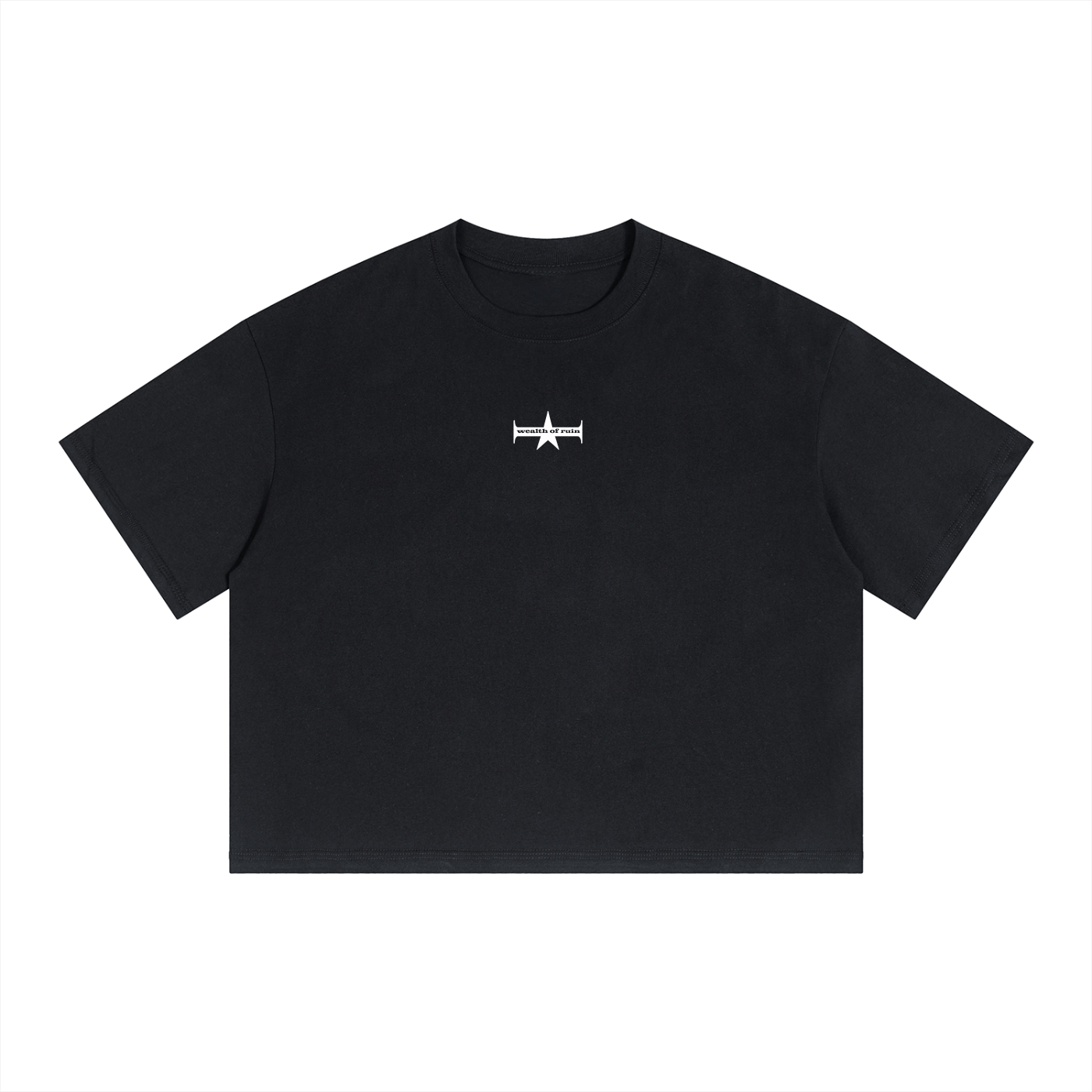 Unisex Boxy Drop Shoulder Crop T-Shirt