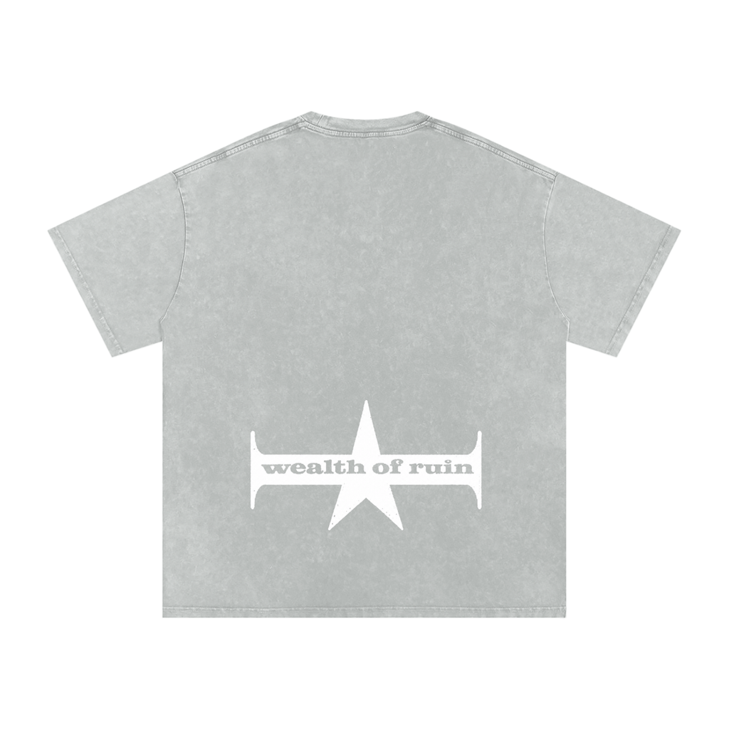 Snow Washed Oversized Cotton T-Shirt