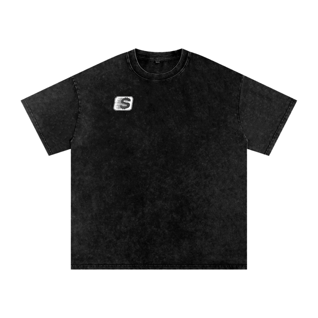 Snow Washed Oversized Cotton T-Shirt