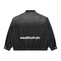 Unisex Vintage Wash Full-Zip Denim Jacket