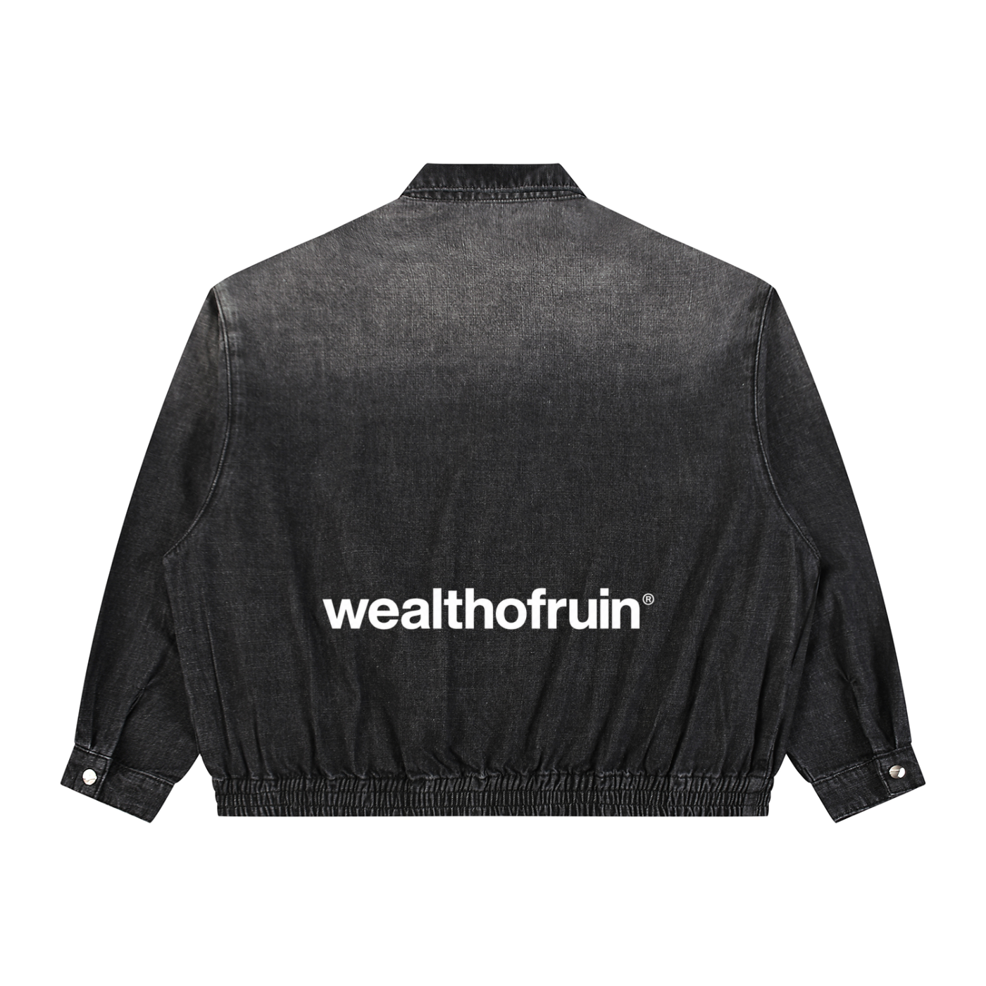 Unisex Vintage Wash Full-Zip Denim Jacket