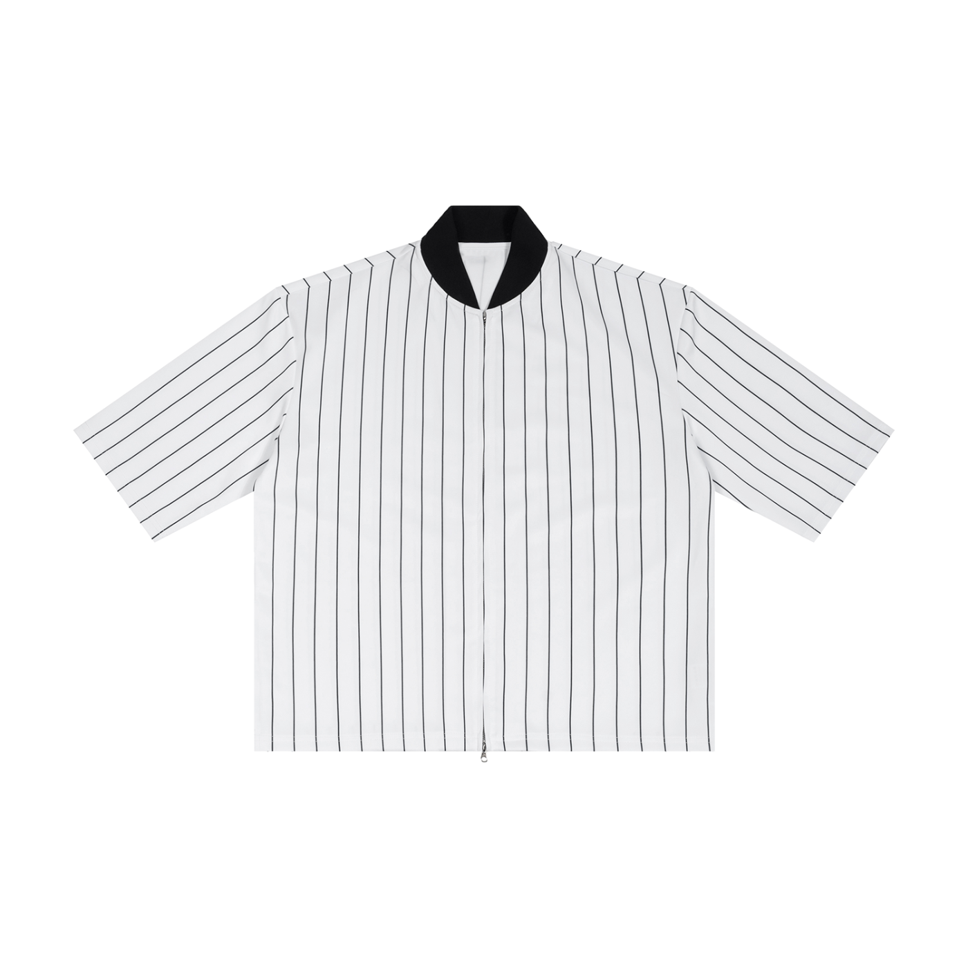 Unisex Striped Full-Zip Baseball Jersey