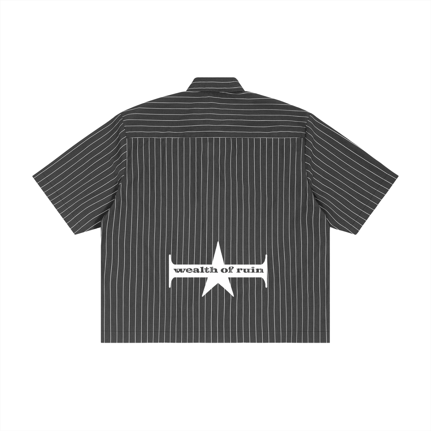 Unisex Striped Boxy Button-Up Shirt