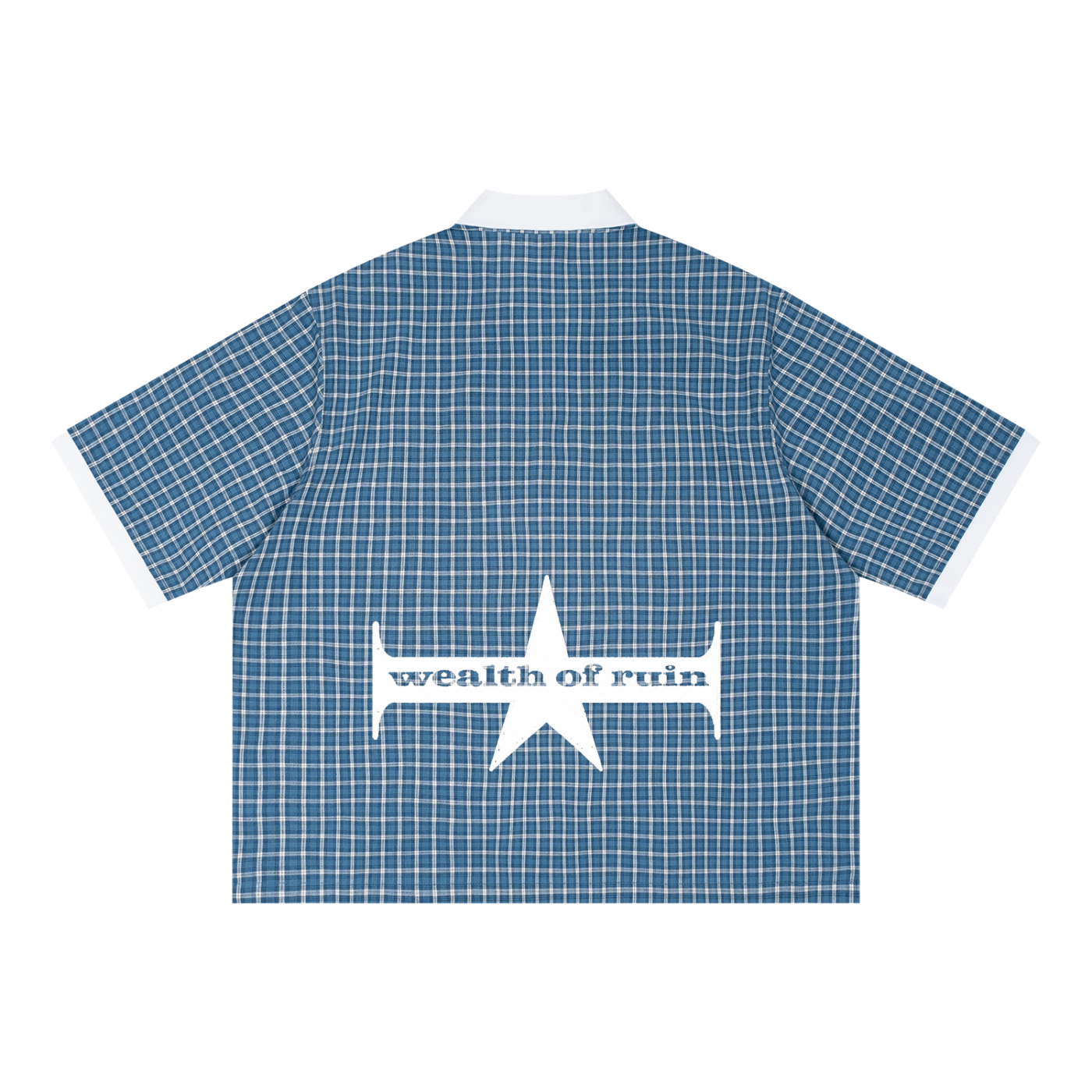 Unisex Boxy Plaid Color Block Polo Shirt