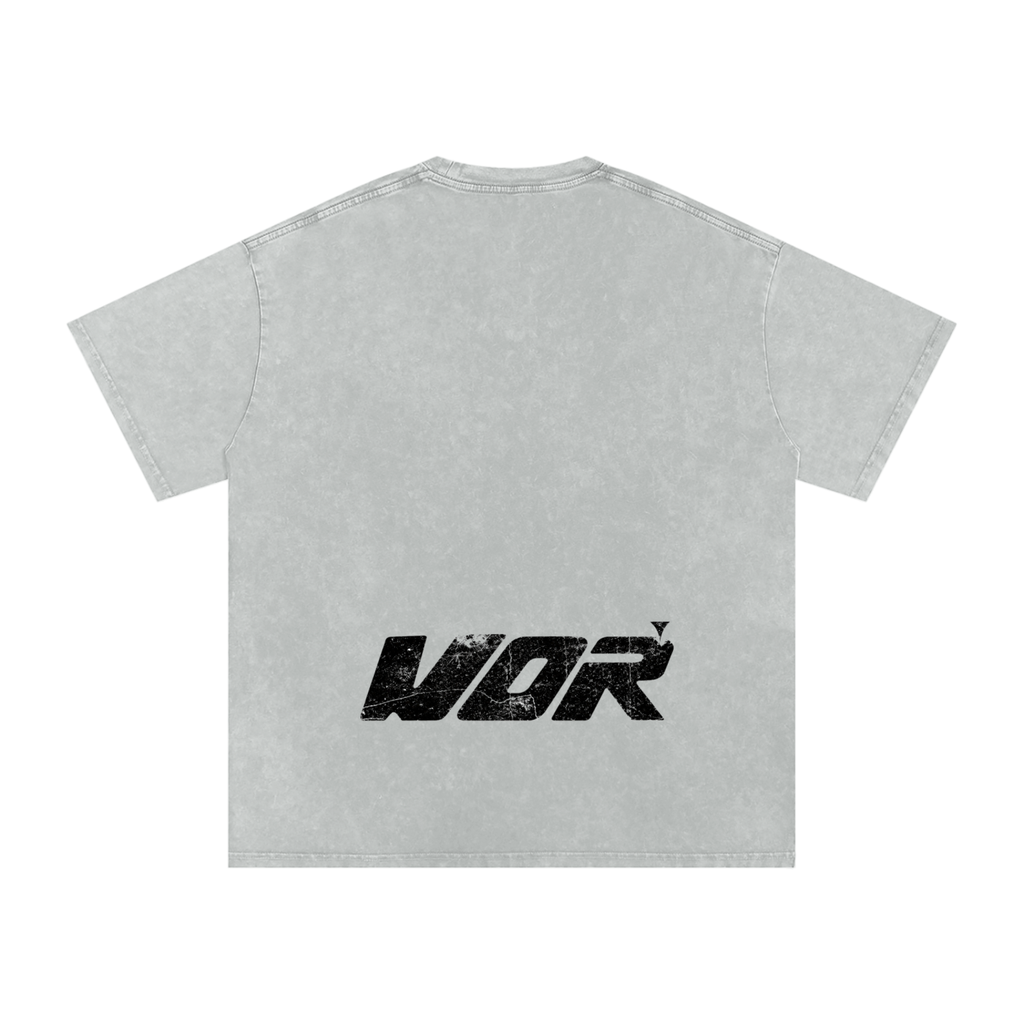 Snow Washed Oversized Cotton T-Shirt
