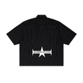 Unisex Striped Boxy Button-Up Shirt