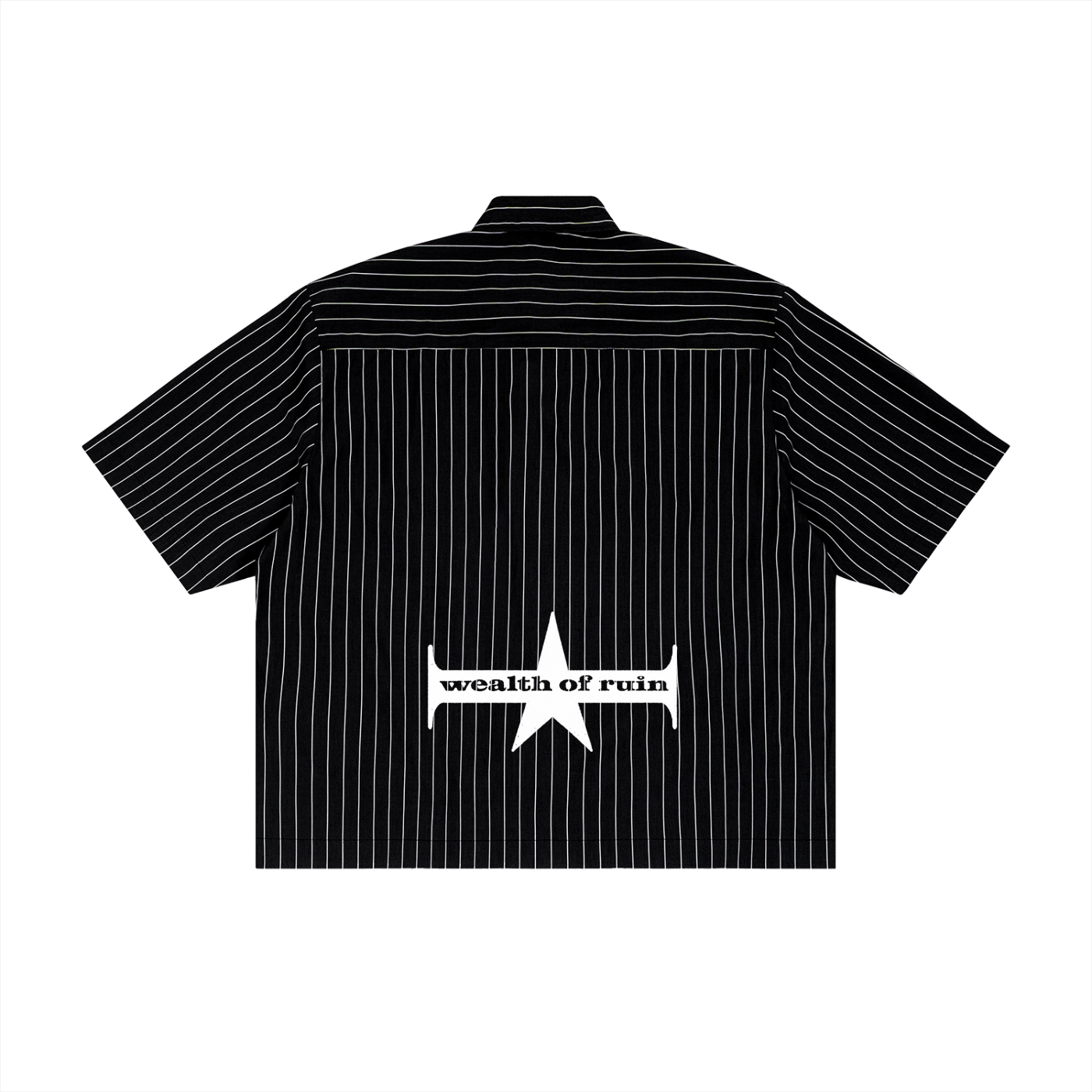 Unisex Striped Boxy Button-Up Shirt