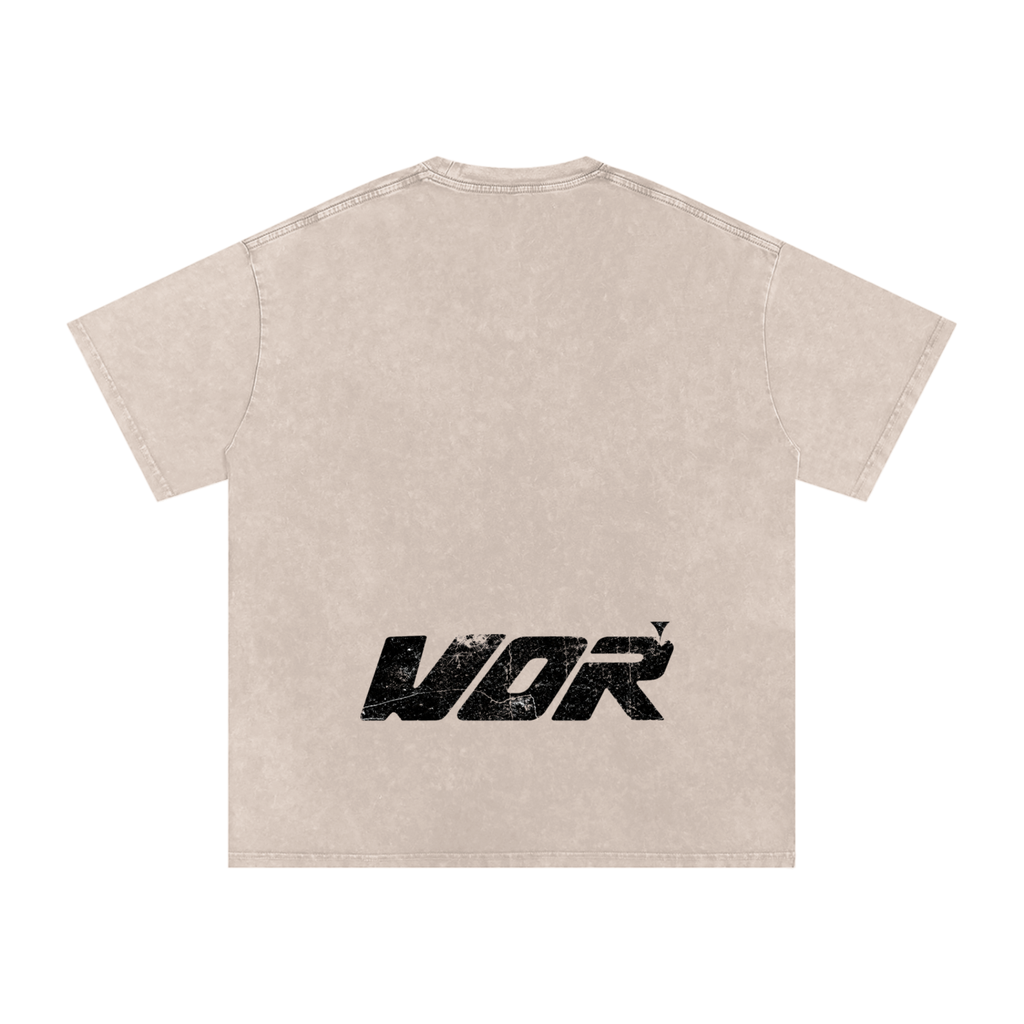 Snow Washed Oversized Cotton T-Shirt