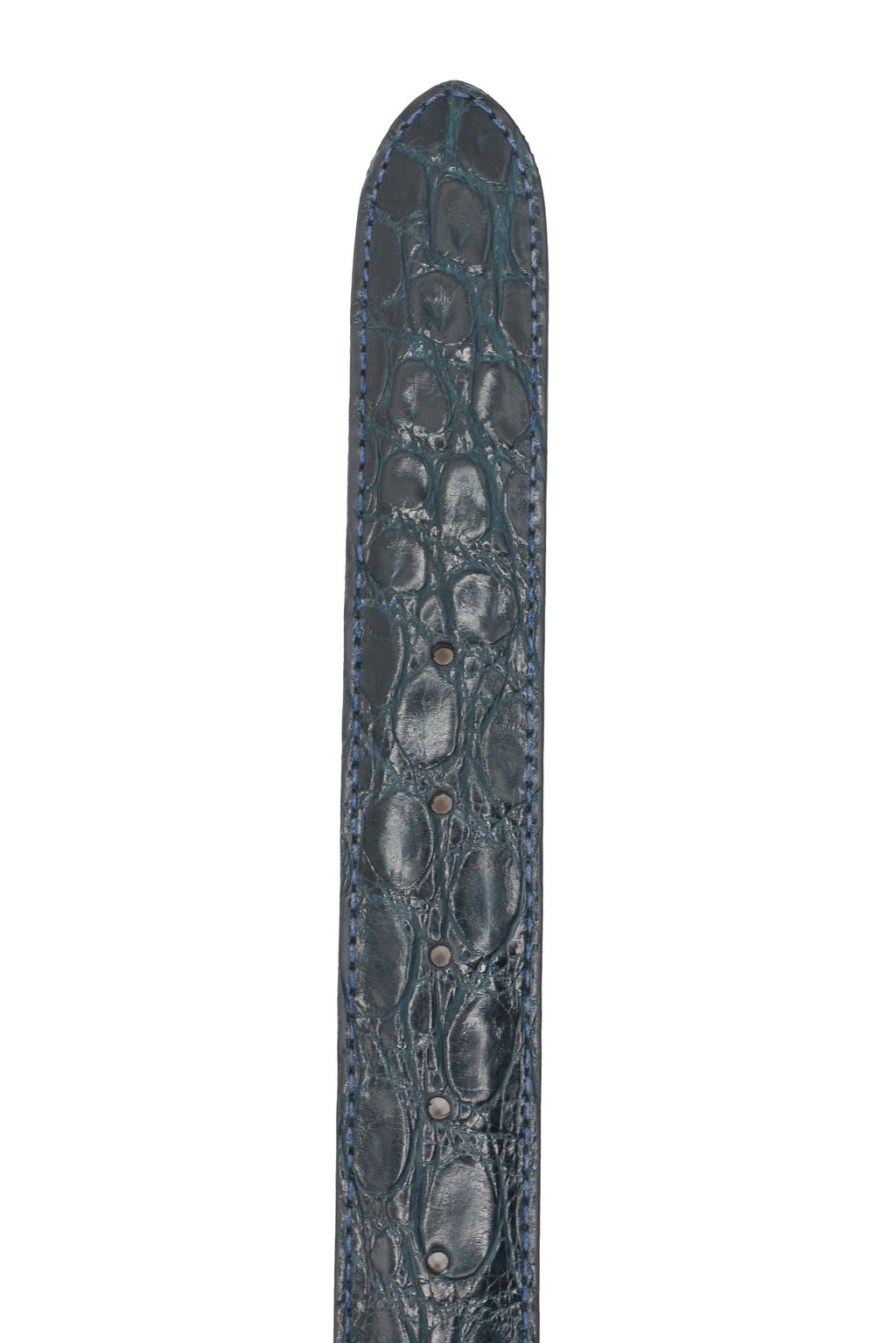 71-155-NVY Crocodile Belt, Navy