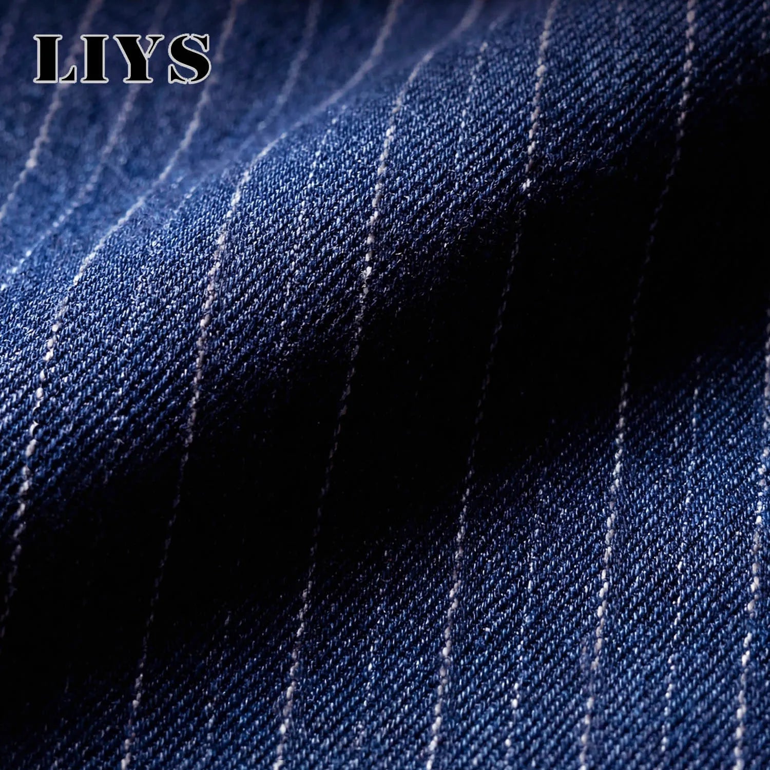 LIYS Japanese-Korean Style Striped Pair Jacquard Straight Leg Men's Jeans American Retro Striped Business Straight Denim Pants