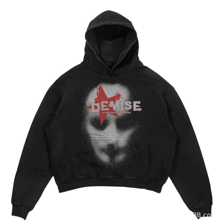 Y2K Zip Up Hoodie Men Streetwear Loose Fit Hooded Sweatshirt Pocket Design Street Style Casual Sport Retro Fashion Autumn Winter