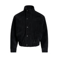 Jackets for Man Streetwear American Workwear Jacket Stand Collar Solid Color Loose Fit Casual High Neck Autumn Winter Fashion