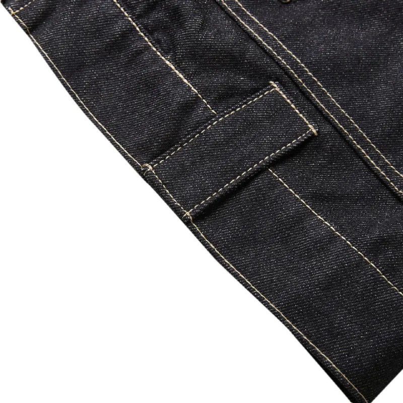 Mens Jacket Harajuku Vintage Washed Patchwork Sport Style Stand Collar Zip Up Outerwear Casual Streetwear Fashion Autumn Winter