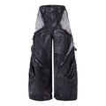 Mens Jeans Harajuku American Vibe Heavy Studded Denim Pants Plus Size Frayed Patchwork Wide Leg Floor Length Streetwear Fashion