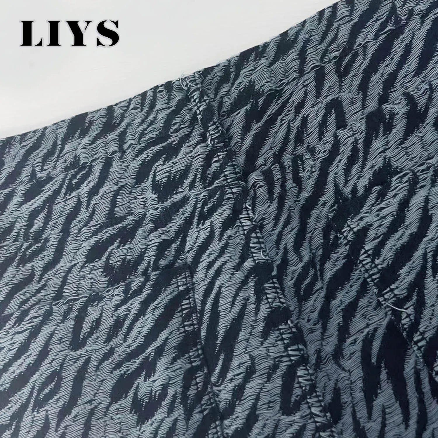 LIYS Men's American Retro Zebra Print High Street Casual Fashion Versatile Slimming Loose Oversized Wide Leg Pants Street Style