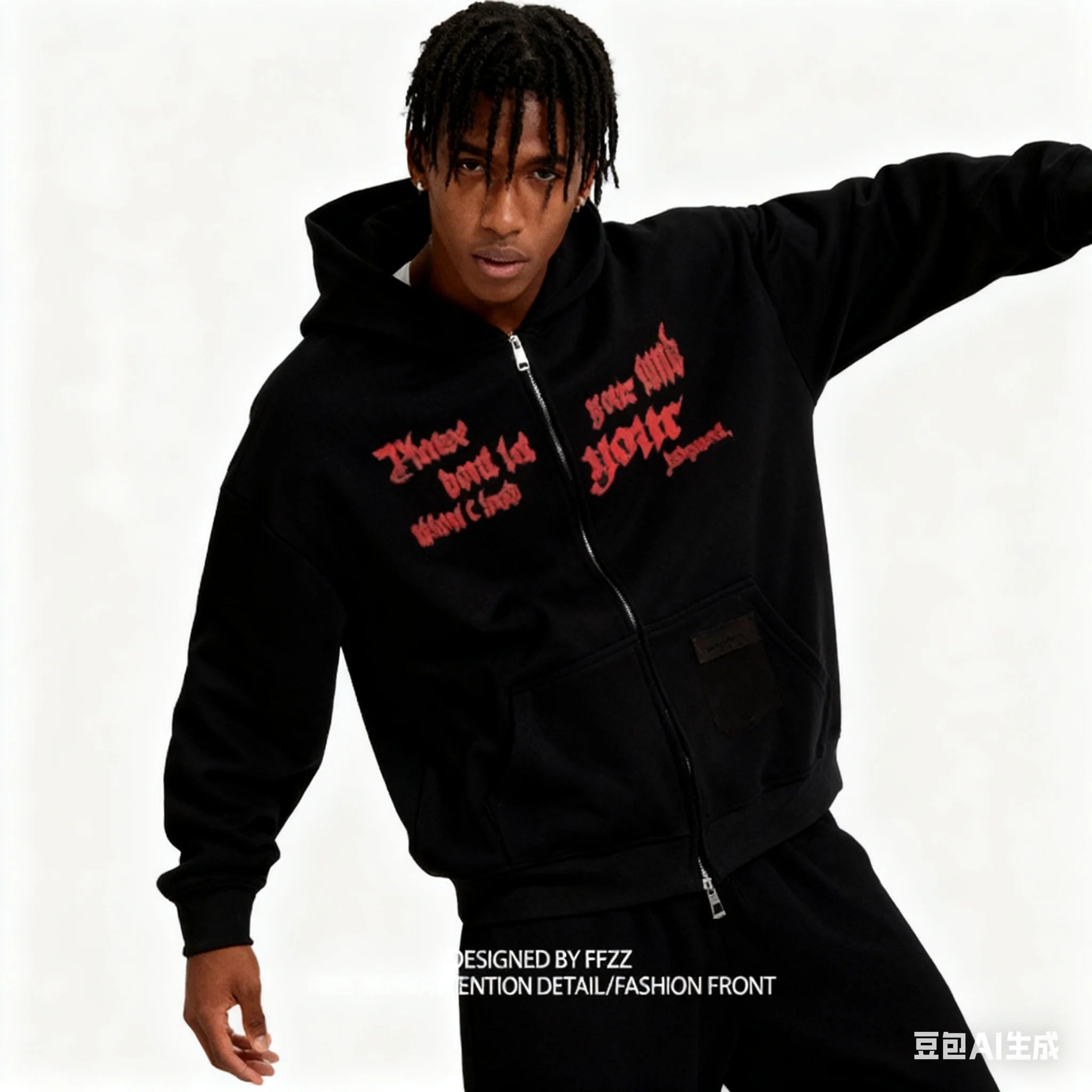American Vintage Streetwear Hoodie Unisex Y2K Hip Hop Style Winter Fleece Lined Pullover Dark Graphic Print Loose Fit Casual Top