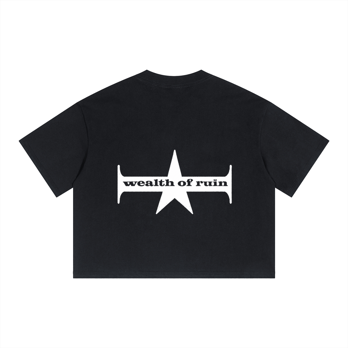 Unisex Boxy Drop Shoulder Crop T-Shirt
