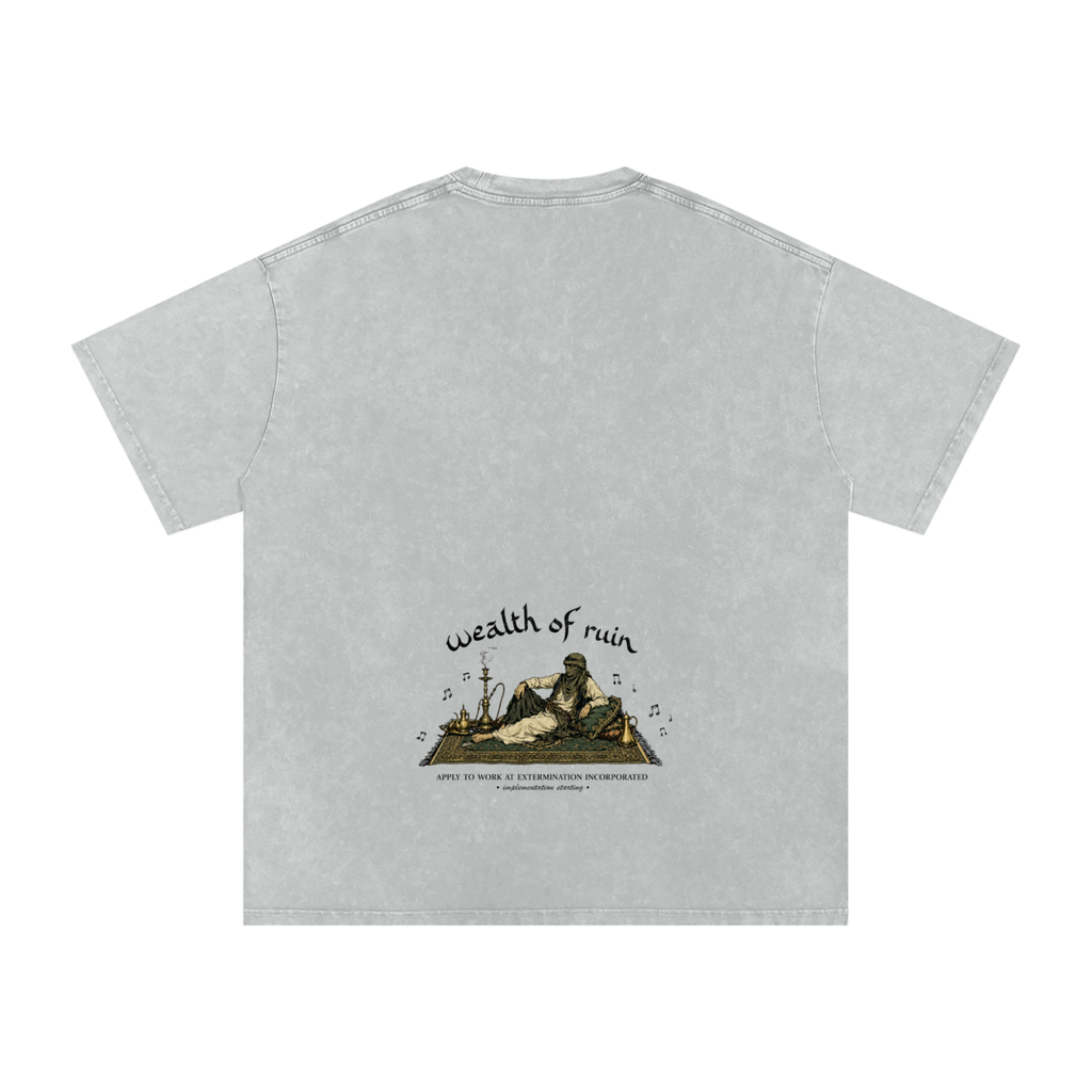 Snow Washed Oversized Cotton T-Shirt