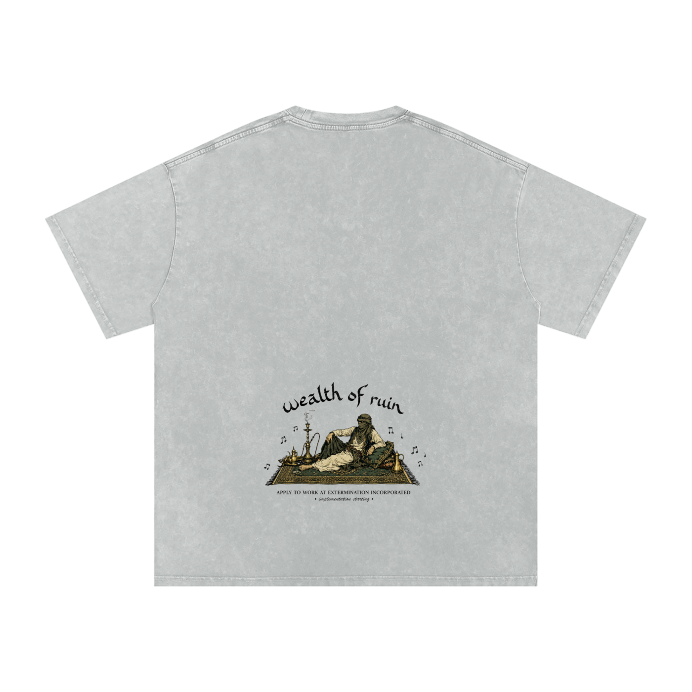 Snow Washed Oversized Cotton T-Shirt