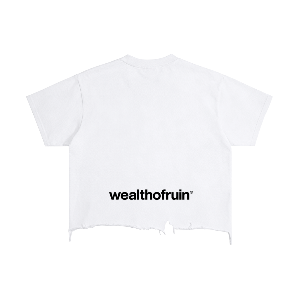Vintage Wash Boxy Distressed Hem T-Shirt