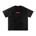 Snow Washed Oversized Cotton T-Shirt