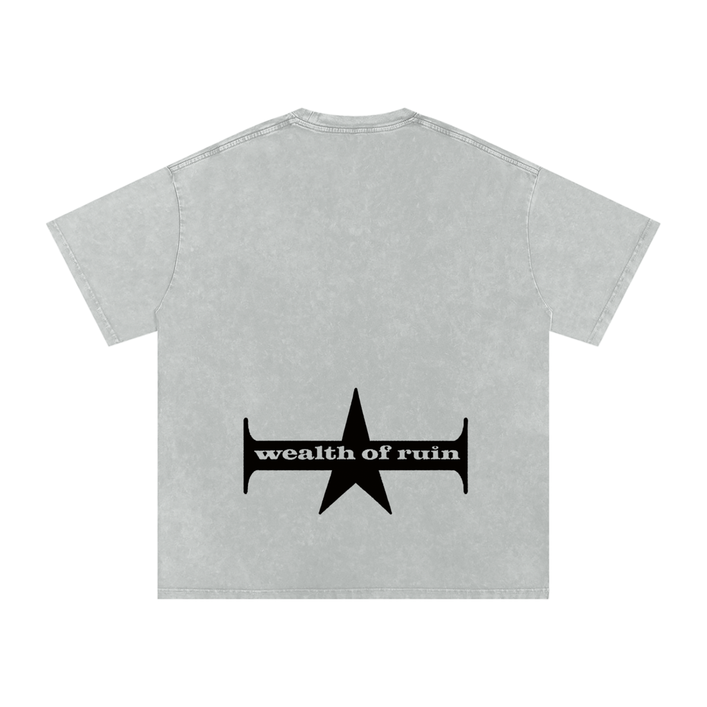 Snow Washed Oversized Cotton T-Shirt