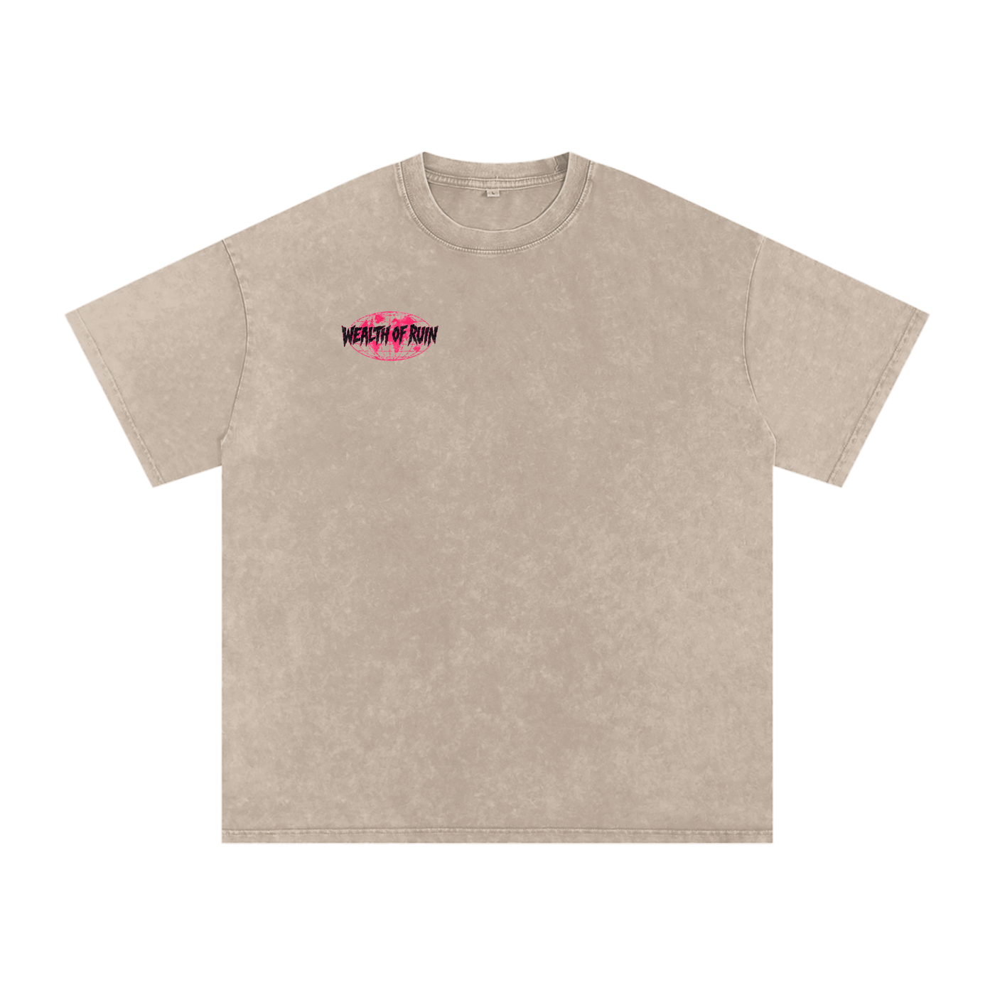 Snow Washed Oversized Cotton T-Shirt