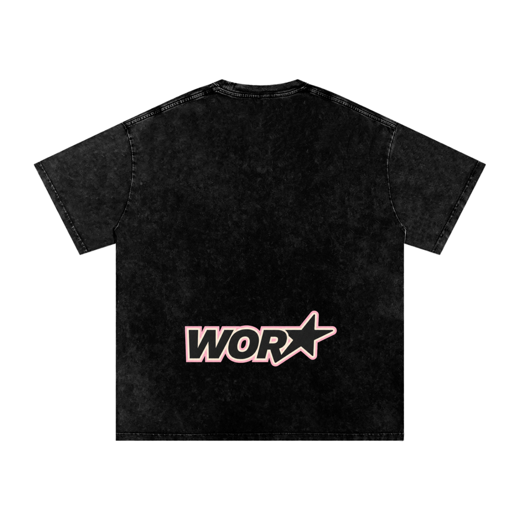 Snow Washed Oversized Cotton T-Shirt
