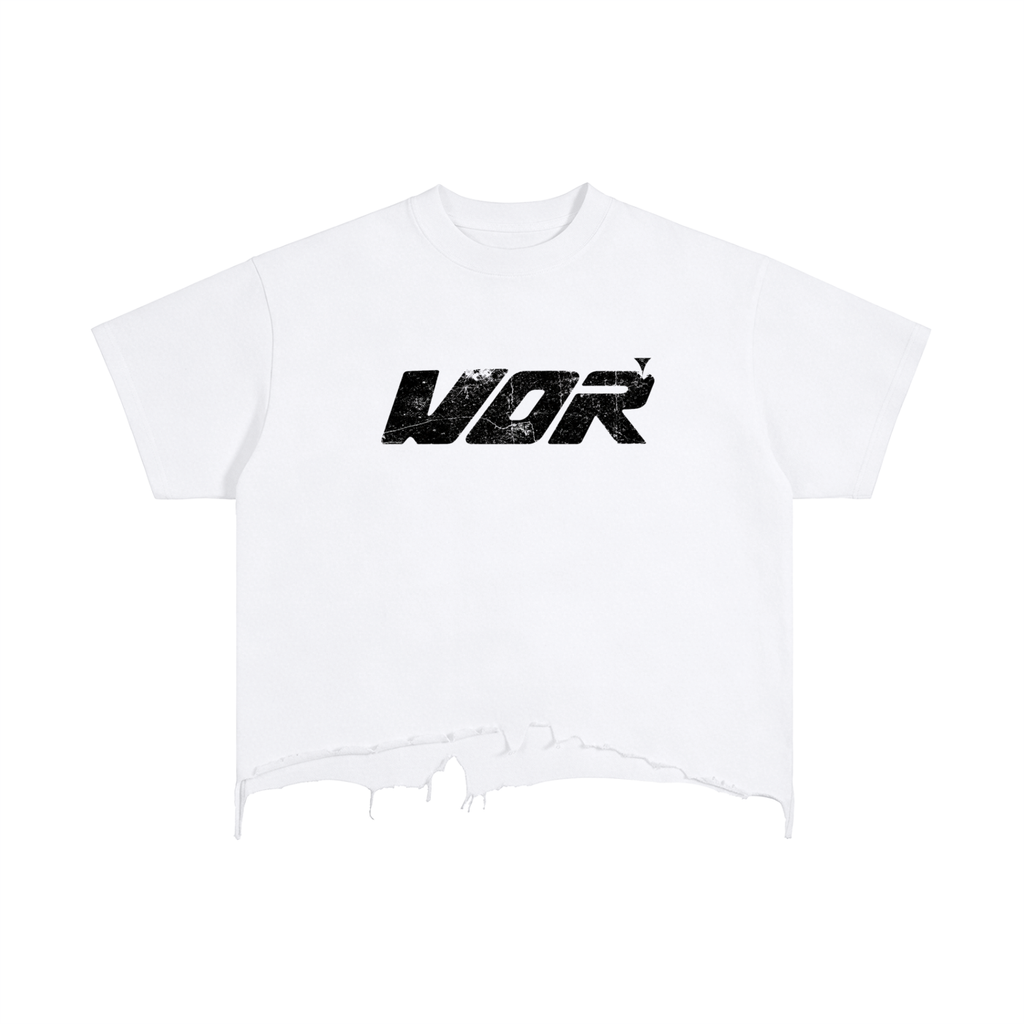 Vintage Wash Boxy Distressed Hem T-Shirt