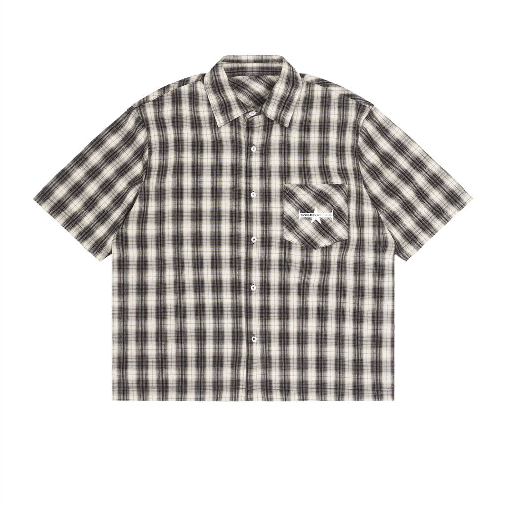 Unisex Boxy Plaid Short Sleeve Shirt