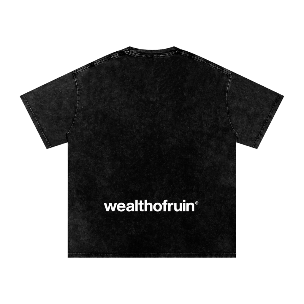 Snow Washed Oversized Cotton T-Shirt